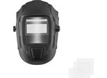 Succebuy Casco Automatico Per Saldatura, 93 X 42,9 Mm True Colour, Maschera Per Saldatura A Energia Solare, 2 Sensori D'arco, Schermo Per Saldatura Din 4/9-13 Per Saldatura E Molatura Tig, Mig E Arc - Serie Crius (Nero Opaco)