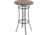 Succebuy Tavolo Da Bar 600 X 600 X 1000 Mm, Tavolo Da Bistrot Con Robusta Struttura In Metallo, Tavolo Da Pranzo Rotondo, Tavolo Da Cucina, Tavolo Da Bar Per Feste, Balcone, Giardino O Piscina