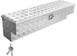 Succebuy Cassetta Porta Attrezzi Per Area Di Carico, Cassetta In Alluminio Con Profilo, Organizer Con Serratura Per Pick-Up, Camper, Rimorchi, 1219X340X330 Mm