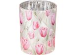 Lanterna Con Motivo Tulipani Per Una Suggestiva Decorazione Primaverile, 2 Pezzi