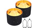 2 Set Di Paralume In Tessuto Per Lampada Da Tavolo Lampada Da Terra Stile Americano Paralume Con Paralume Arpa Stand E26 Uno Foro
