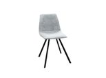 Riess-Ambiente Stuhl Amsterdam Chair - Retro Stone Grau Designklassiker Pflegeleicht Esszimmer