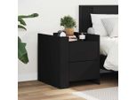 Vidaxl Comodino Nero 45X50X50 Cm Materiale A Base Di Legno