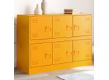 Maison Exclusive - Credenza Giallo Senape 99X39X73 Cm Acciaio