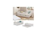 Vitalispa Kinderbett Einzelbett Juniorbett Jessica Weiß 160X80 Cm Matratze Modern Kinderzimmer Bett Bettschublade Rausfallschutz