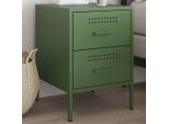 Maison Exclusive - Comodino Verde Oliva 36X39X50,5 Cm Acciaio