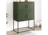 Maison Exclusive - Credenza Verde Oliva 68,5X38,5X107 Cm Acciaio