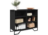 Vidaxl Credenza Nera 91X35,5X74,5 Cm Materiale A Base Di Legno