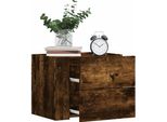 Vidaxl Comodino Da Parete In Rovere Fumé 45X30X35 Cm