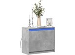 Vidaxl Led Credenza Cemento Grigio 72X34X61 Cm Materiale A Base Di Legno