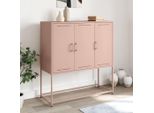 Maison Exclusive - Credenza Alta Rosa 100,5X39X107 Cm Acciaio