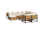 Syfax™ Set Divani Da Giardino 10Pz Con Cuscini Legno Massello Acacia