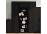 Maison Exclusive - Credenza Nera 70X41X185 Cm In Legno Multistrato