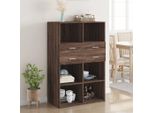 Vidaxl Credenza Marrone Effetto Rovere 80X42,5X124 Cm Materiale A Base Di Legno
