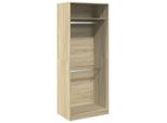Vidaxl Armadio Rovere Sonoma 80X50X200 Cm Materiale A Base Di Legno