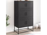 Maison Exclusive - Credenza Nera 68,5X38,5X123,5 Cm Acciaio