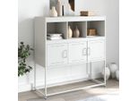 Maison Exclusive - Credenza Bianca 100,5X39X107 Cm Acciaio