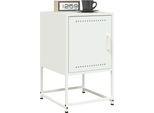 Maison Exclusive - Comodini 2 Pz. Bianco 36X39X60,5 Cm Acciaio
