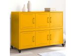 Maison Exclusive - Credenza Giallo Senape 100,5X39X72 Cm Acciaio