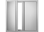 Porta Di Accesso Al Barbecue - 610 X 610 Mm - Doppia Porta Esterna Della Cucina - Porta In Acciaio Inox Con Montaggio A Filo - Porta Verticale A Parete Con Maniglie A Scomparsa Per Isola Barbecue, Stazione Barbecue E Mobile Esterno.