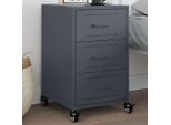 Vidaxl Comodino Antracite 36X39X59 Cm Acciaio