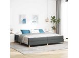 Maison Exclusive - Letto Boxspring Con Materasso Grigio Scuro 200 X 200 Cm Tessuto
