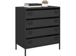 Maison Exclusive - Credenza Nera 68X39X73,5 Cm Acciaio Laminato A Freddo
