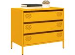 Maison Exclusive - Credenza Giallo Senape 68X39X58,5 Cm Acciaio Laminato A Freddo