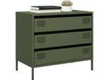 Vidaxl Credenza Verde Oliva 68X39X58,5 Cm Acciaio Laminato A Freddo