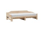 Vidaxl Letto Da Giorno Allungabile 90X200 Cm In Legno Di Pino Massiccio