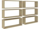 Syfax™ Mensole Parete A Cubo 6Pz Rovere Sonoma 60X15X23 Cm Multistrato
