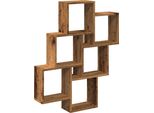 Syfax™ Mensola A Muro A Cubo Legno Antico 78X15X93Cm Legno Multistrato