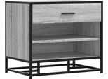 Syfax™ Panca Portaoggetti Grigio Sonoma Legno Multistrato E Metallo