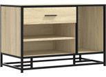 Syfax™ Panca Portaoggetti Rovere Sonoma Legno Multistrato E Metallo