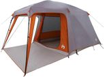 Vidaxl Tenda Da Campeggio Con Tenda 5 Persone Grigio E Arancione Impermeabile