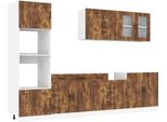 Vidaxl Set Di 7 Mobili Da Cucina Kalmar In Legno Di Quercia Affumicata