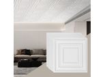 Set Di 12 Pannelli Da Soffitto In Pvc 605X605 Mm - Pannelli Da Soffitto Bianchi Per Interni - Facili Da Installare - Soffitto A Pannelli Di Alta Qualità