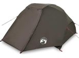 Vidaxl Tenda Da Pesca 3 Persone Marrone Impermeabile