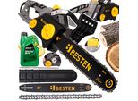 Motosega Elettrica Per Legno Besten 2400W Lubrificazione Automatica, Tensionamento Della Catena Senza Attrezzi, Freno Di Sicurezza, Lama Da 40 Cm