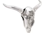 Vidaxl Teschio Di Toro Argento 49 X 10 X 36 Cm Alluminio