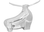 Vidaxl Toro Scultura Argento 37 X 44 X 17 Cm Alluminio