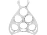 Vidaxl Portabottiglie Argento 38 X 33 X 13 Cm Alluminio