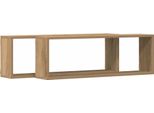 Vidaxl Scaffale A Muro 2 Pezzi Rovere Artigianale 80 X 15 X 26 Cm Materiale A Base Di Legno