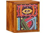 Vidaxl Comodino A Parete Marrone 35 X 30 X 40 Cm Acacia Legno Massiccio