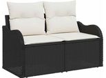 Vidaxl Set Di Divani Da Giardino 9 Pezzi Nero 100 X 55 X 73 Cm Poly Rattan