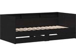 Syfax™ Daybed Con Testiera Rovere Nero 90 X 190 Cm Legno Multistrato