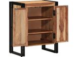 Vidaxl Scarpiera Con Ripiano Marrone 56 X 35 X 70 Cm In Legno Massiccio Di Acacia