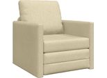 Vidaxl Divano Letto 60Cm Tessuto Crema