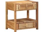 Vidaxl Tavolino Marrone 43 X 32 X 46 Cm In Legno Massiccio Di Recupero
