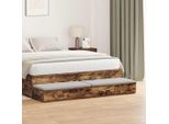 Syfax™ Cassetti Per Letto Rovere Fumé 140 X 36,5 X 16,5 Cm